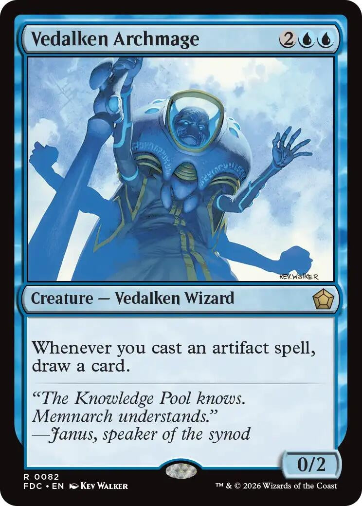 Image for Vedalken Archmage (Commander: Foundations) (82) (FDC) - Magic: The Gathering