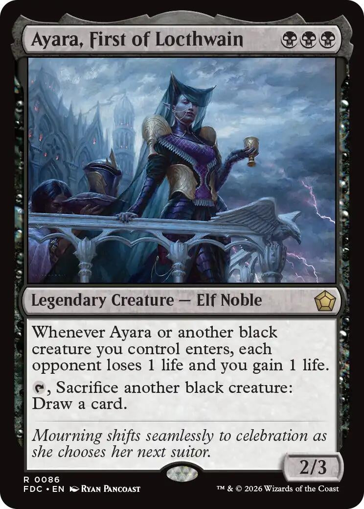 Image for Ayara, First of Locthwain (Commander: Foundations) (86) (FDC) - Magic: The Gathering