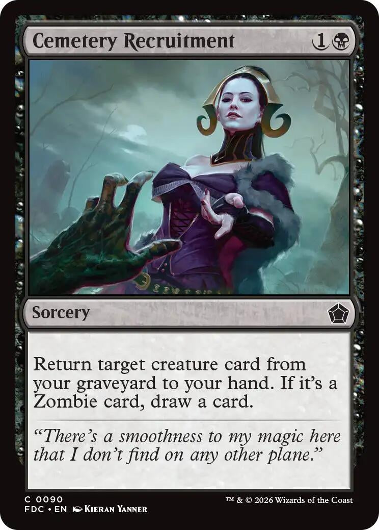 Image for Cemetery Recruitment (Commander: Foundations) (90) (FDC) - Magic: The Gathering