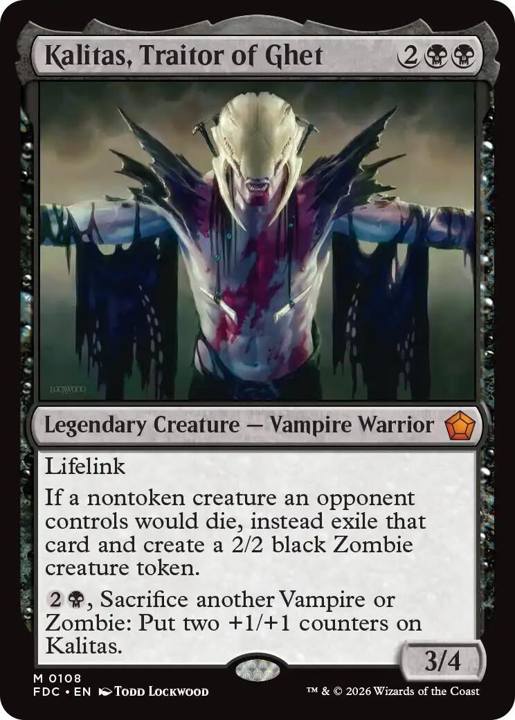 Image for Kalitas, Traitor of Ghet (Commander: Foundations) (108) (FDC) - Magic: The Gathering
