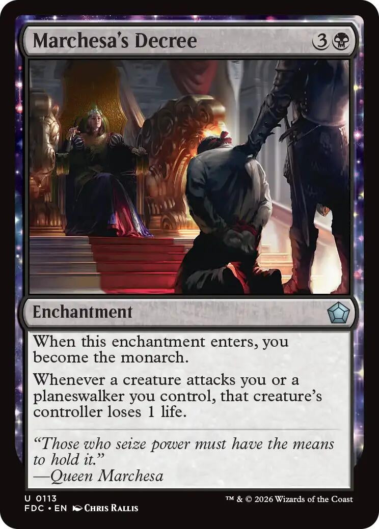 Image for Marchesa's Decree (Commander: Foundations) (113) (FDC) - Magic: The Gathering