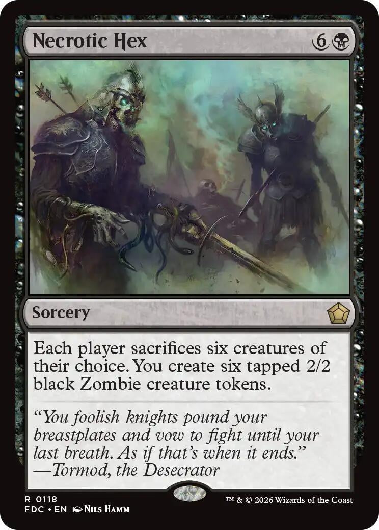 Image for Necrotic Hex (Commander: Foundations) (118) (FDC) - Magic: The Gathering