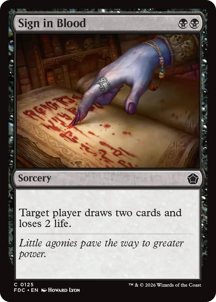 Image for Sign in Blood (Commander: Foundations) (125) (FDC) - Magic: The Gathering