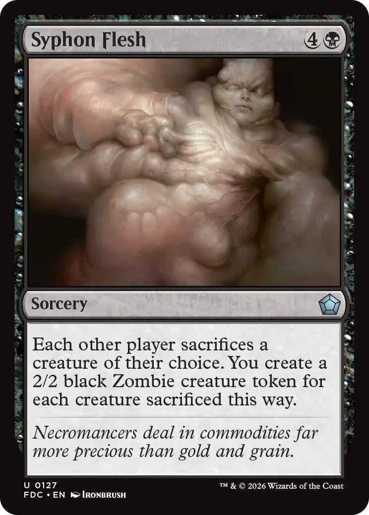 Image for Syphon Flesh (Commander: Foundations) (127) (FDC) - Magic: The Gathering