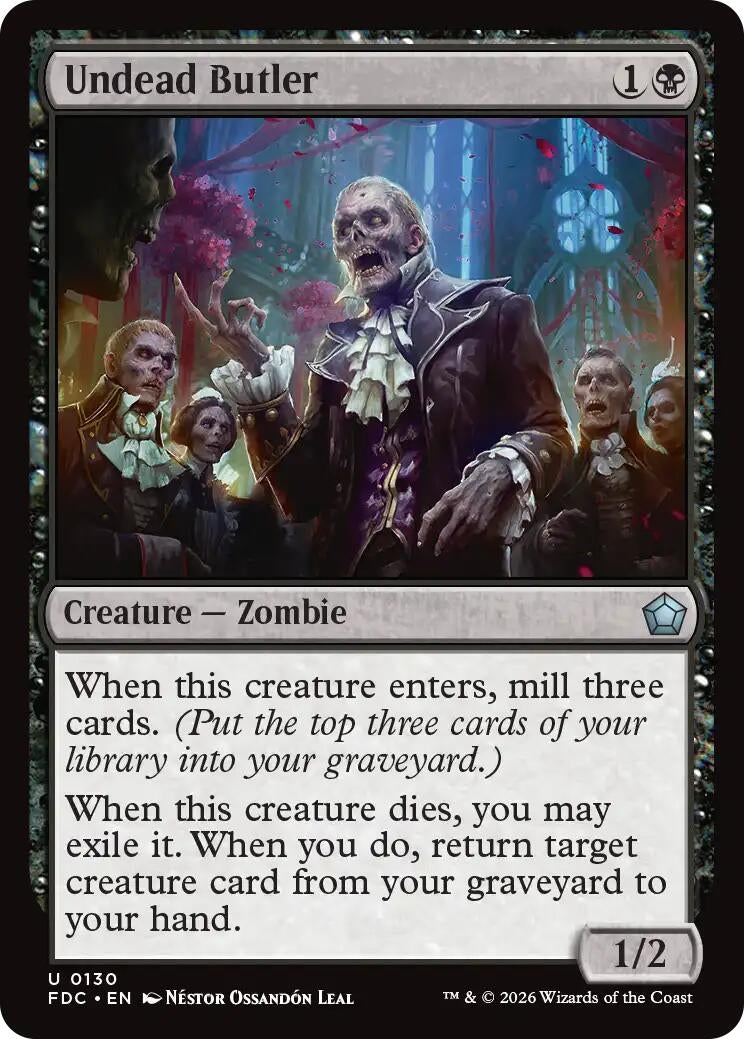 Image for Undead Butler (Commander: Foundations) (130) (FDC) - Magic: The Gathering