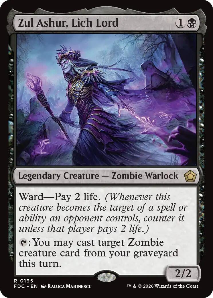 Image for Zul Ashur, Lich Lord (Commander: Foundations) (135) (FDC) - Magic: The Gathering
