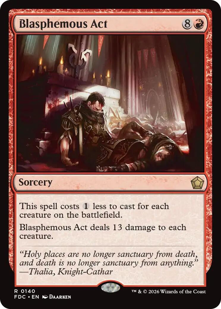 Image for Blasphemous Act (Commander: Foundations) (140) (FDC) - Magic: The Gathering