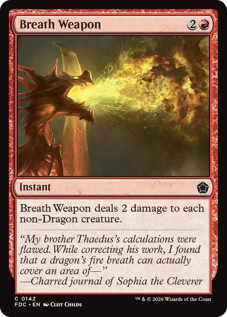 Image for Breath Weapon (Commander: Foundations) (142) (FDC) - Magic: The Gathering