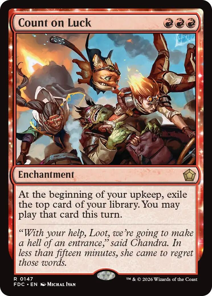 Image for Count on Luck (Commander: Foundations) (147) (FDC) - Magic: The Gathering
