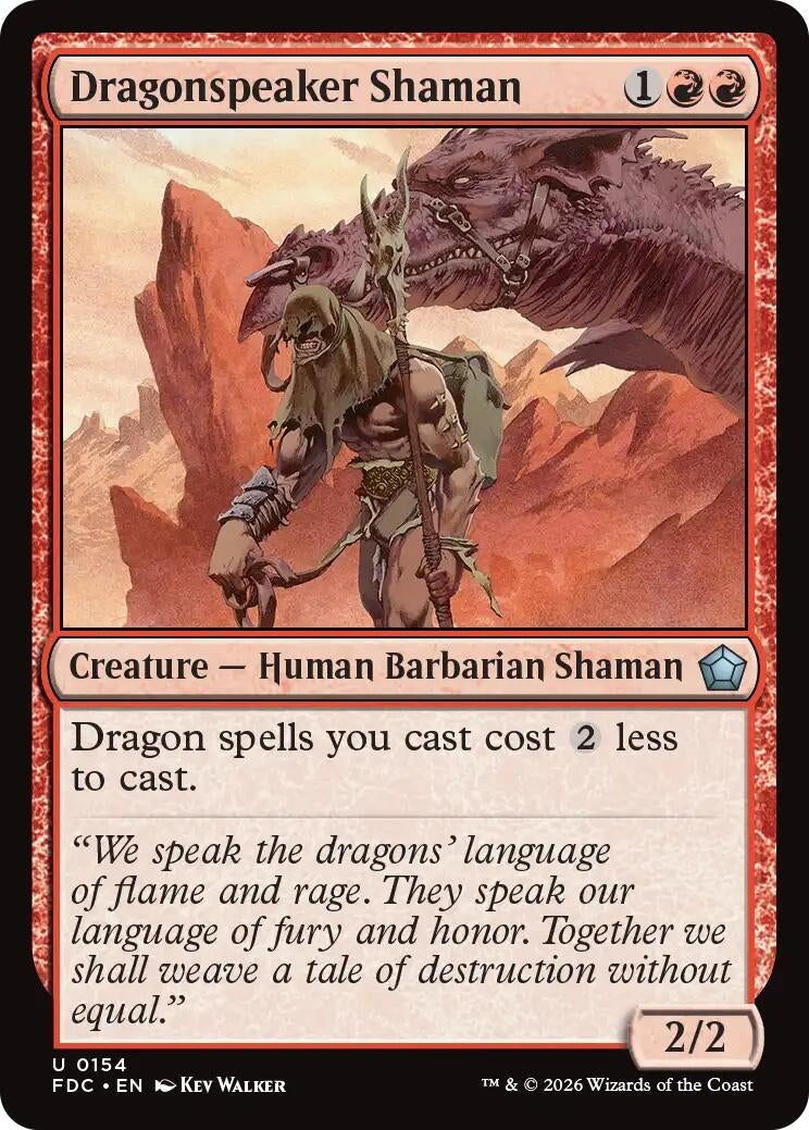 Image for Dragonspeaker Shaman (Commander: Foundations) (154) (FDC) - Magic: The Gathering