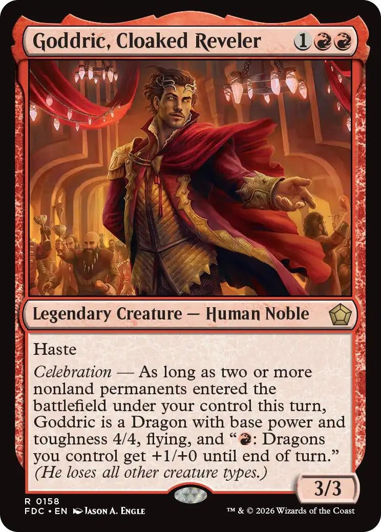 Image for Goddric, Cloaked Reveler (Commander: Foundations) (158) (FDC) - Magic: The Gathering