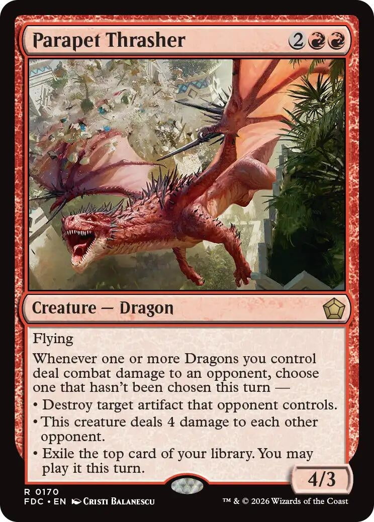 Image for Parapet Thrasher (Commander: Foundations) (170) (FDC) - Magic: The Gathering