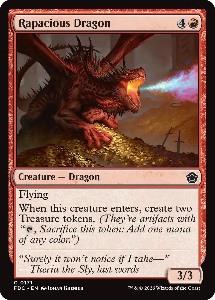 Image for Rapacious Dragon (Commander: Foundations) (171) (FDC) - Magic: The Gathering