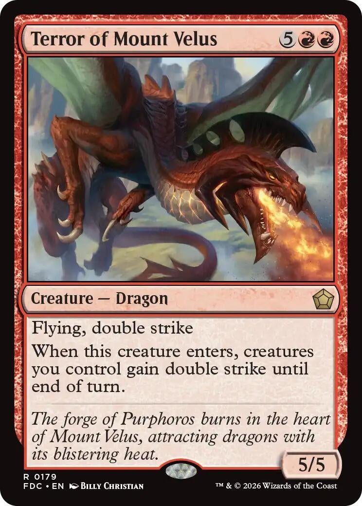 Image for Terror of Mount Velus (Commander: Foundations) (179) (FDC) - Magic: The Gathering