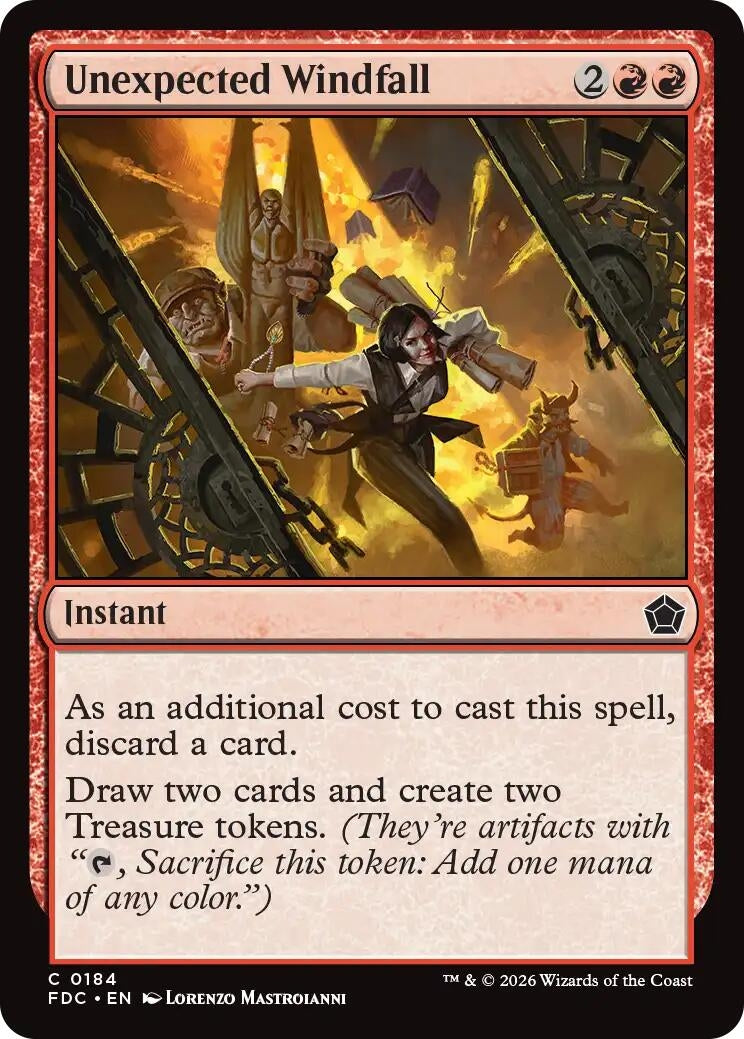 Image for Unexpected Windfall (Commander: Foundations) (184) (FDC) - Magic: The Gathering