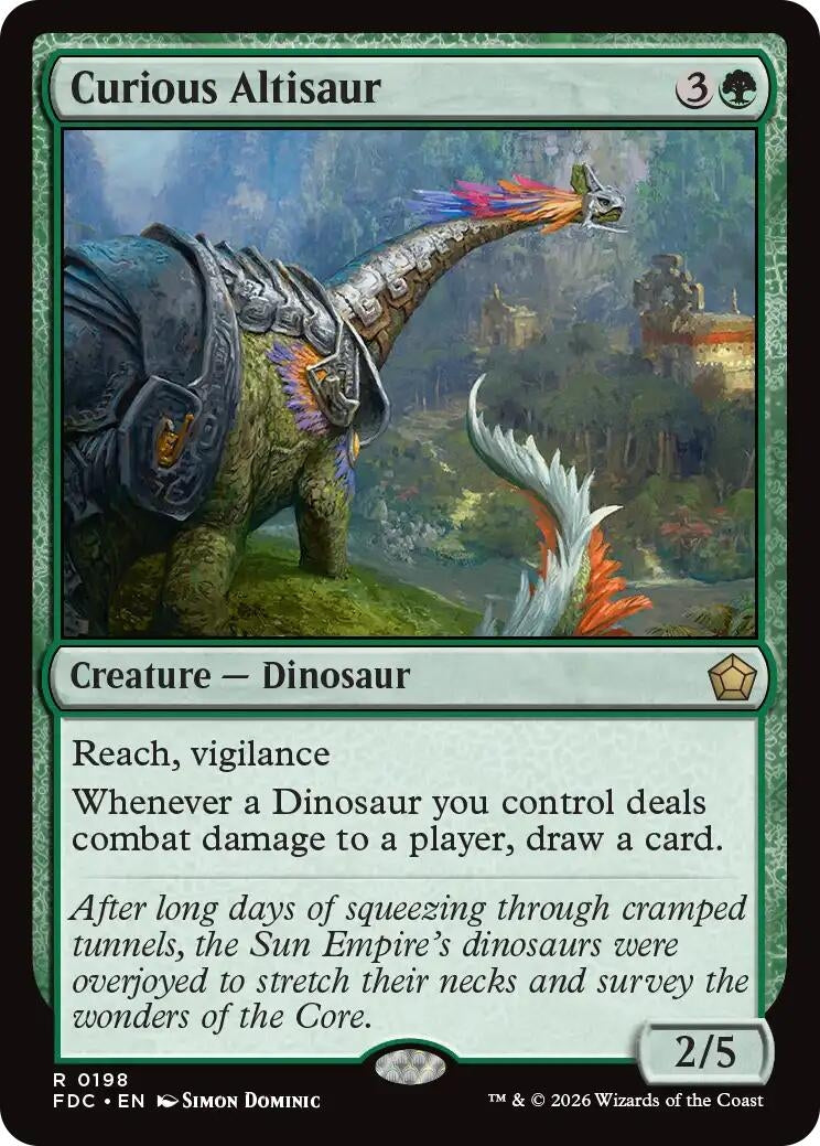 Image for Curious Altisaur (Commander: Foundations) (198) (FDC) - Magic: The Gathering