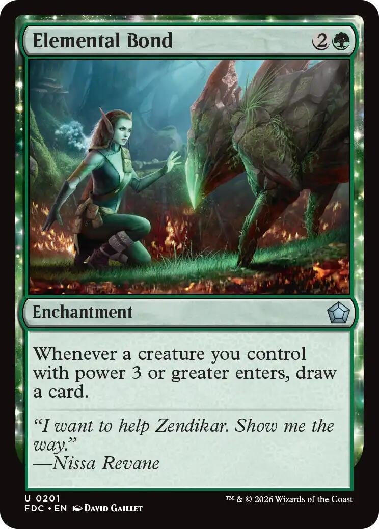 Image for Elemental Bond (Commander: Foundations) (201) (FDC) - Magic: The Gathering