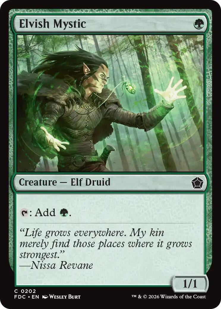 Image for Elvish Mystic (Commander: Foundations) (202) (FDC) - Magic: The Gathering