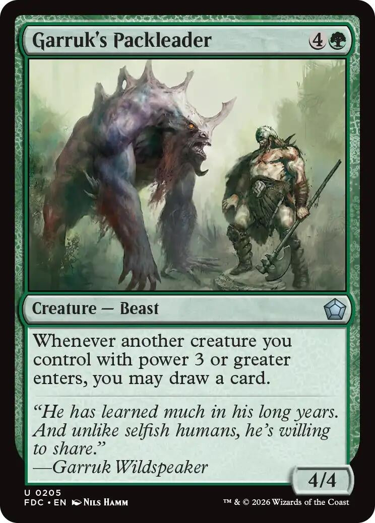 Image for Garruk's Packleader (Commander: Foundations) (205) (FDC) - Magic: The Gathering