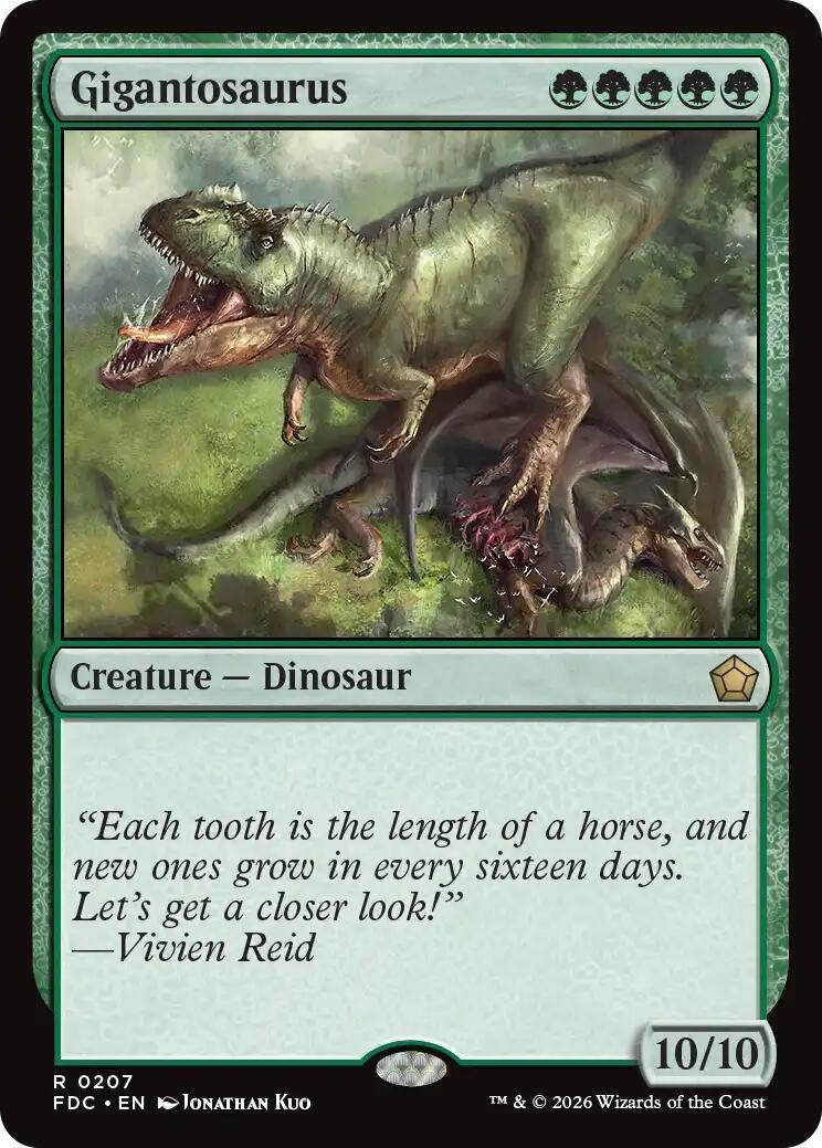 Image for Gigantosaurus (Commander: Foundations) (207) (FDC) - Magic: The Gathering