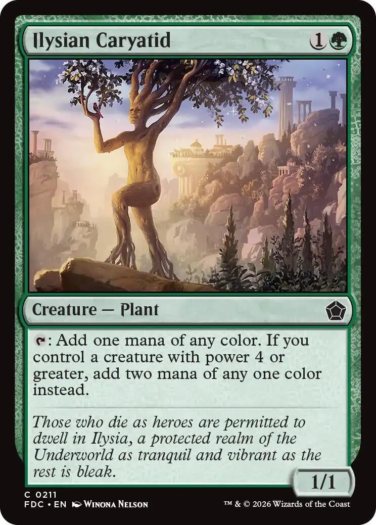 Image for Ilysian Caryatid (Commander: Foundations) (211) (FDC) - Magic: The Gathering