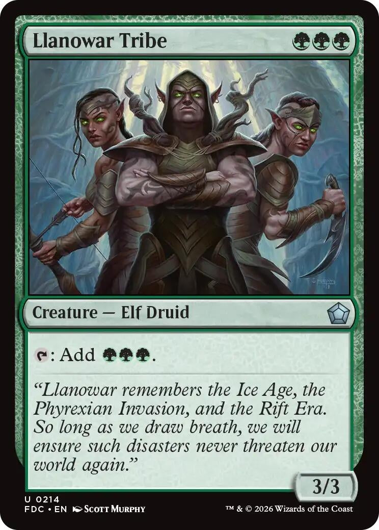 Image for Llanowar Tribe (Commander: Foundations) (214) (FDC) - Magic: The Gathering