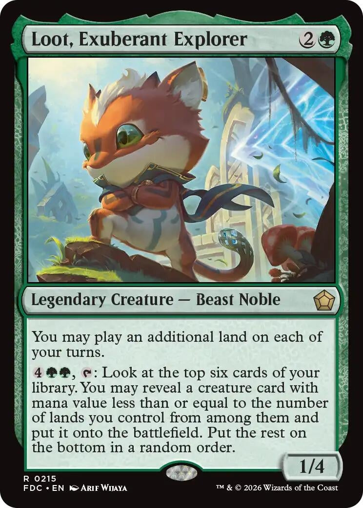 Image for Loot, Exuberant Explorer (Commander: Foundations) (215) (FDC) - Magic: The Gathering