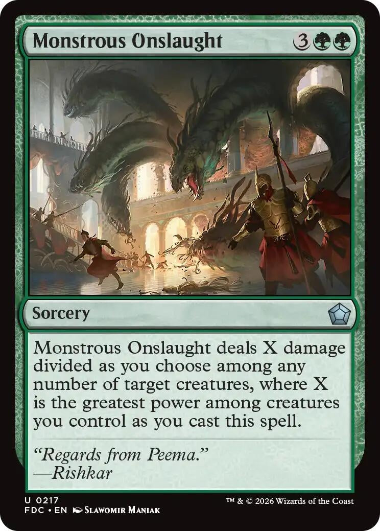 Image for Monstrous Onslaught (Commander: Foundations) (217) (FDC) - Magic: The Gathering