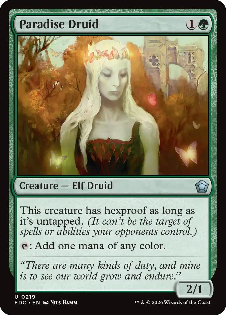 Image for Paradise Druid (Commander: Foundations) (219) (FDC) - Magic: The Gathering