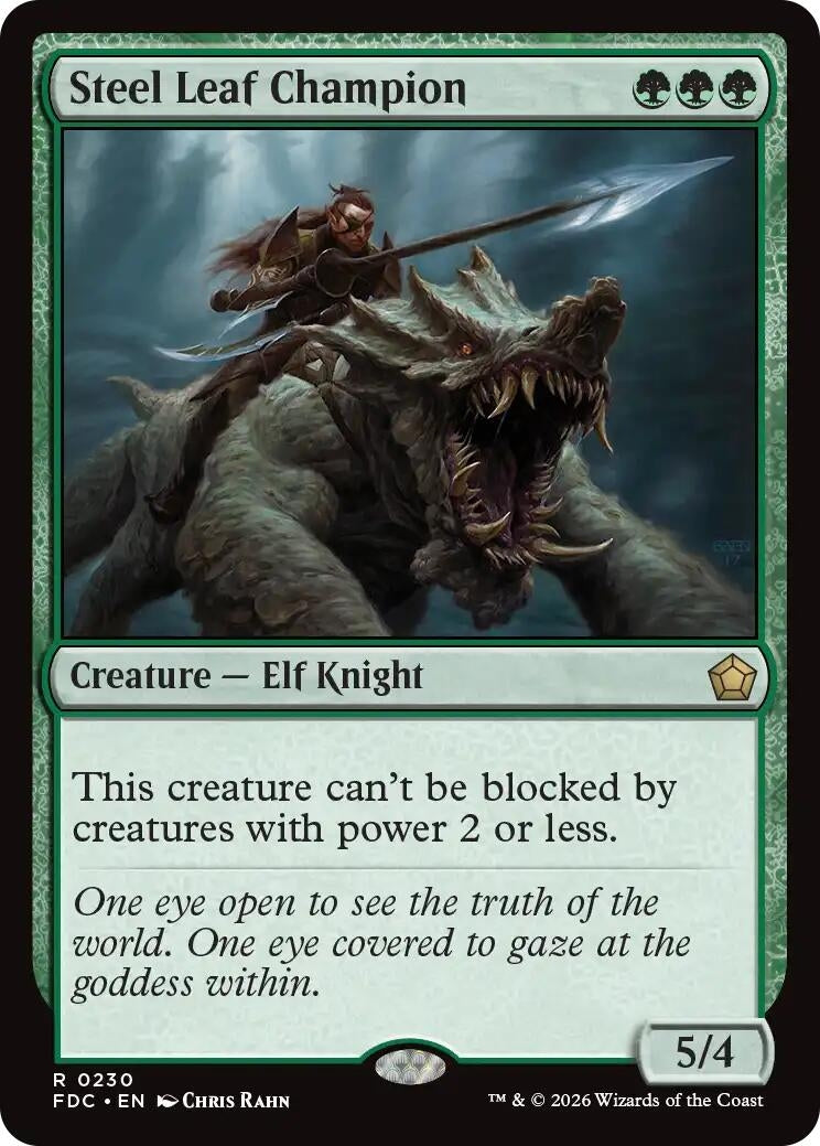 Image for Steel Leaf Champion (Commander: Foundations) (230) (FDC) - Magic: The Gathering
