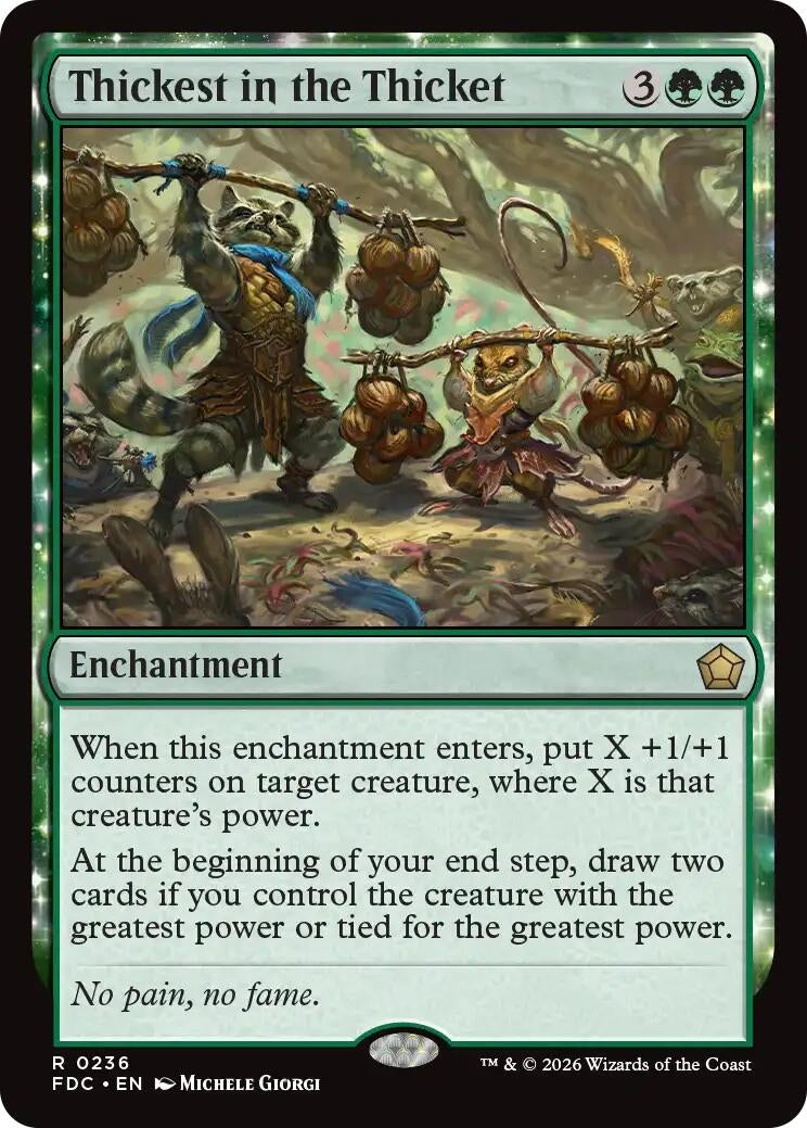 Image for Thickest in the Thicket (Commander: Foundations) (236) (FDC) - Magic: The Gathering