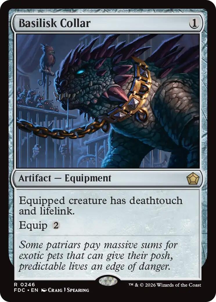 Image for Basilisk Collar (Commander: Foundations) (246) (FDC) - Magic: The Gathering