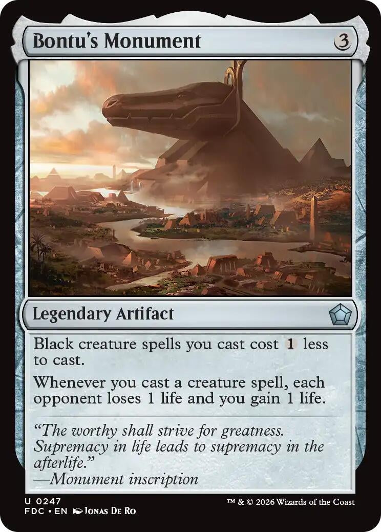 Image for Bontu's Monument (Commander: Foundations) (247) (FDC) - Magic: The Gathering