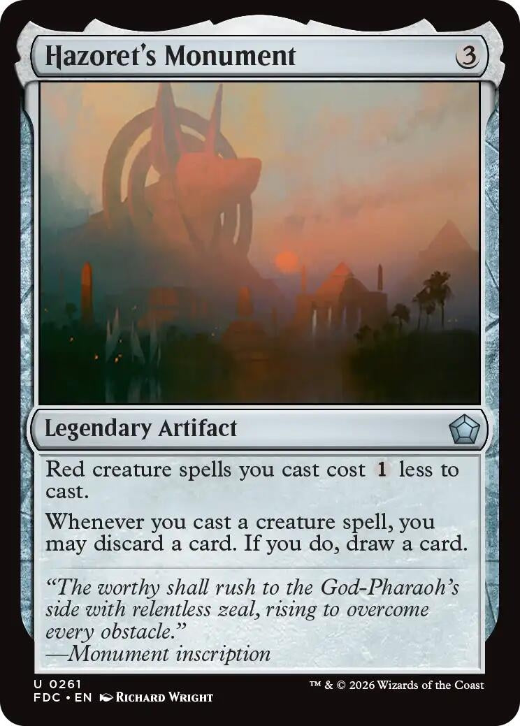 Image for Hazoret's Monument (Commander: Foundations) (261) (FDC) - Magic: The Gathering