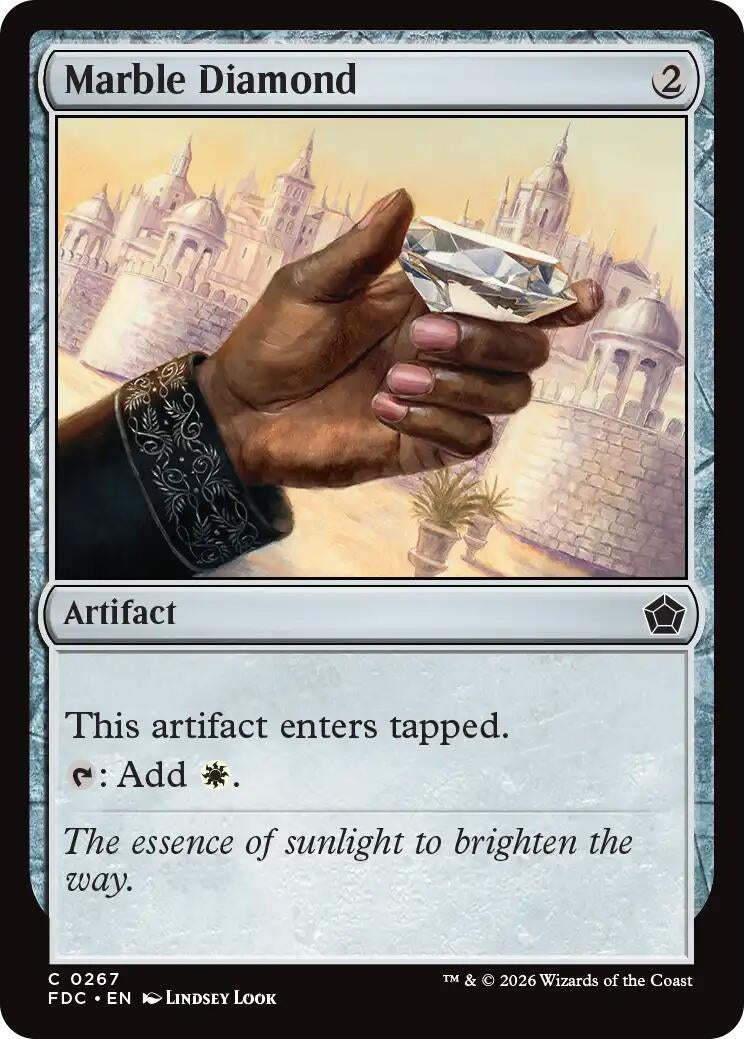 Image for Marble Diamond (Commander: Foundations) (267) (FDC) - Magic: The Gathering