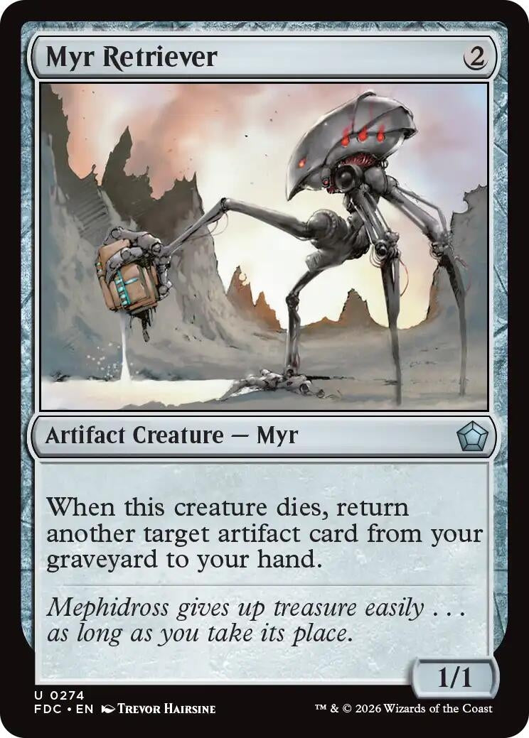 Image for Myr Retriever (Commander: Foundations) (274) (FDC) - Magic: The Gathering