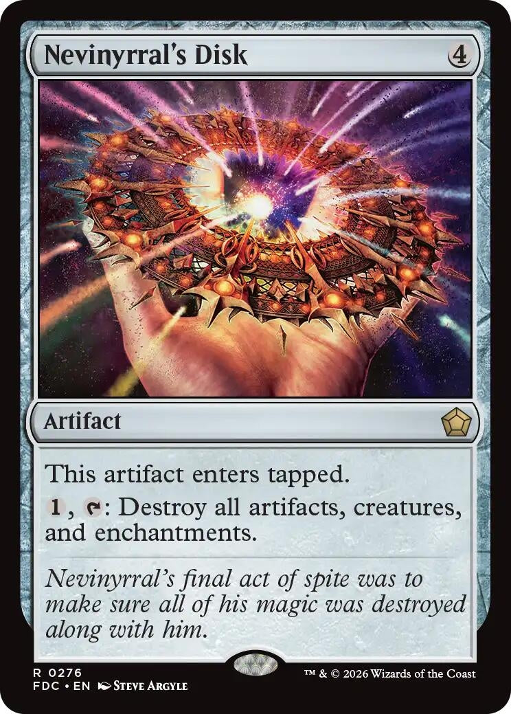 Image for Nevinyrral's Disk (Commander: Foundations) (276) (FDC) - Magic: The Gathering