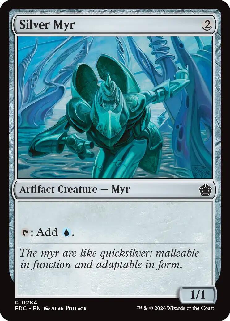 Image for Silver Myr (Commander: Foundations) (284) (FDC) - Magic: The Gathering