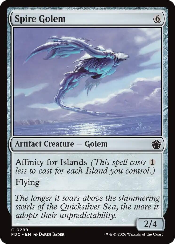 Image for Spire Golem (Commander: Foundations) (288) (FDC) - Magic: The Gathering