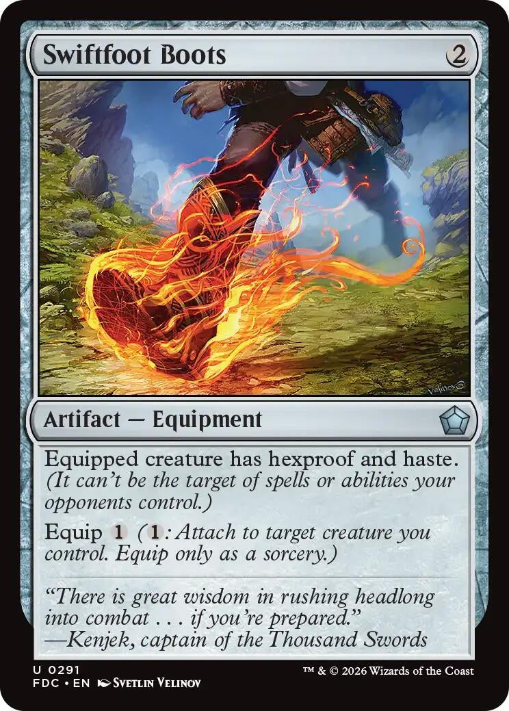 Image for Swiftfoot Boots (Commander: Foundations) (291) (FDC) - Magic: The Gathering