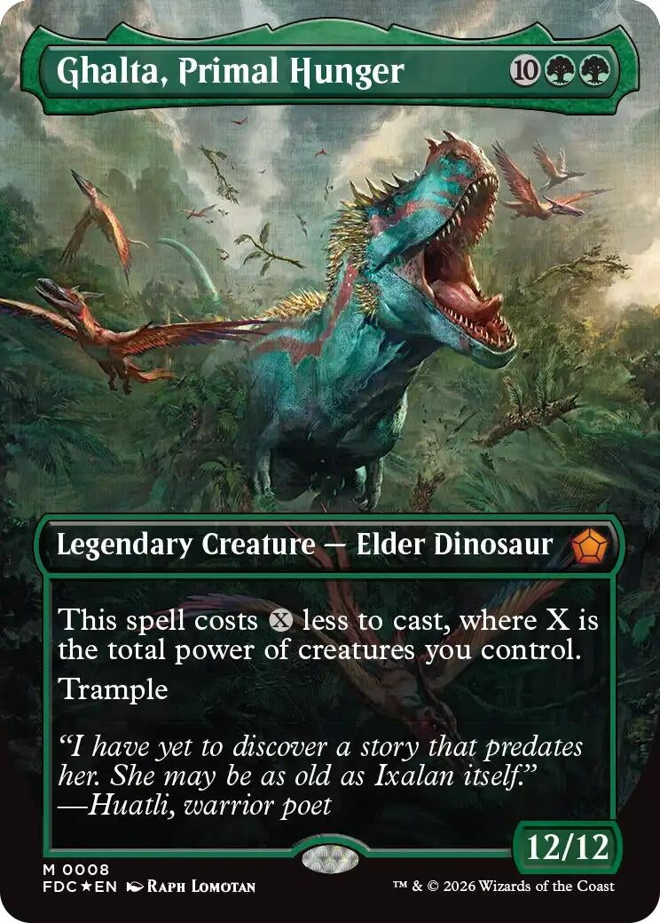Image for Ghalta, Primal Hunger (Borderless) (Commander: Foundations) (8) (FDC) - Magic: The Gathering