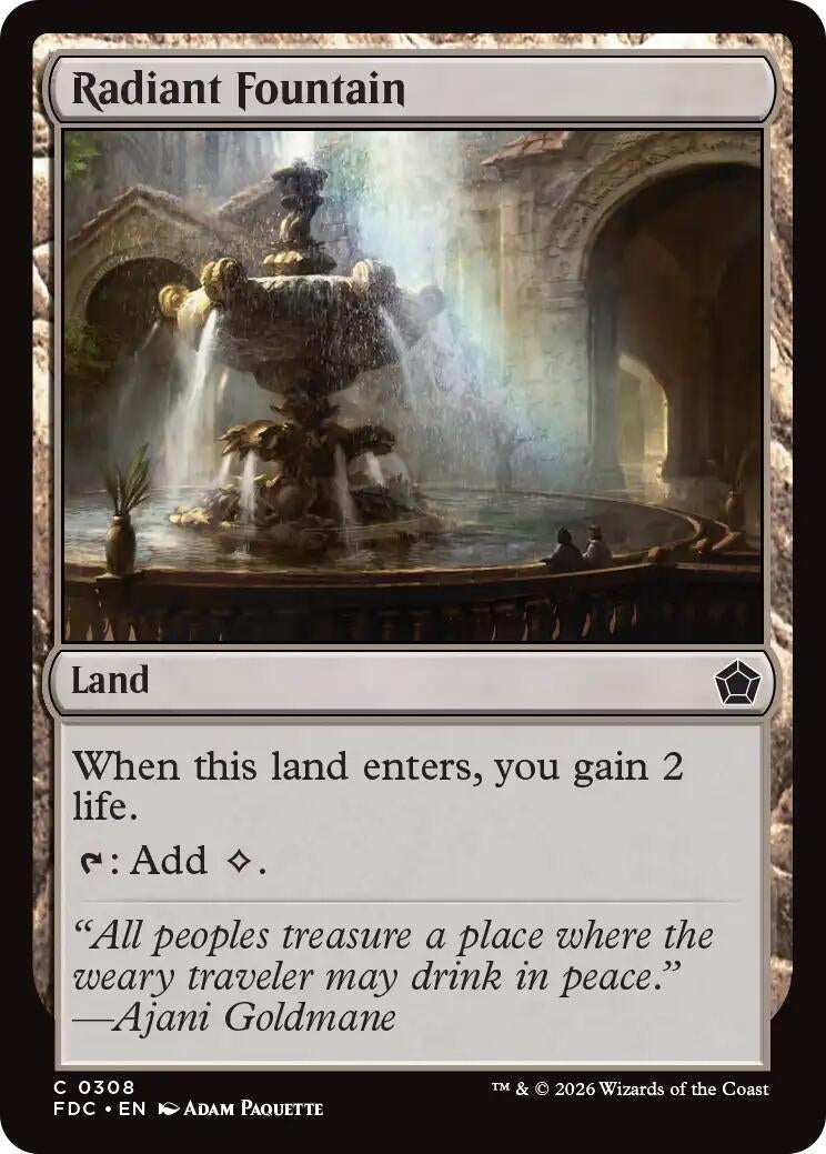 Image for Radiant Fountain (Commander: Foundations) (308) (FDC) - Magic: The Gathering