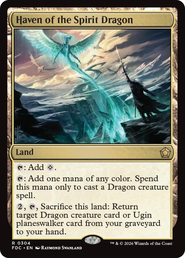 Image for Haven of the Spirit Dragon (Commander: Foundations) (304) (FDC) - Magic: The Gathering