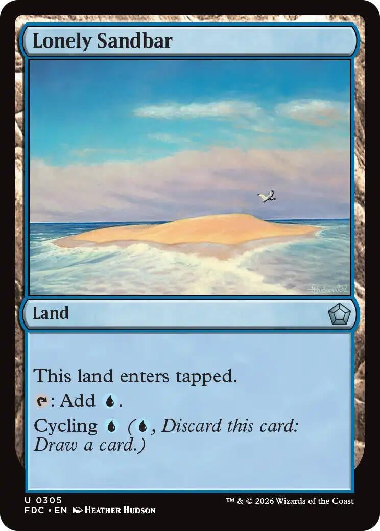 Image for Lonely Sandbar (Commander: Foundations) (305) (FDC) - Magic: The Gathering