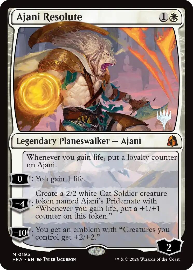 Image for Ajani Resolute (Promo Pack: Reality Fracture) (195) (PPFRA) - Magic: The Gathering