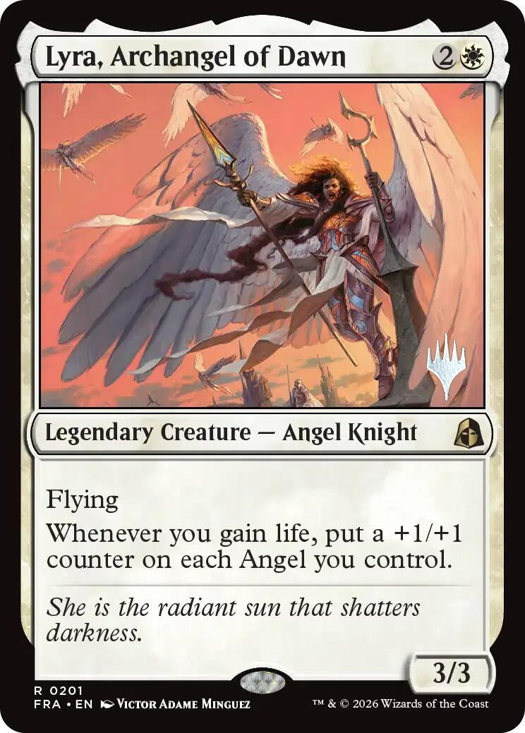 Image for Lyra, Archangel of Dawn (Promo Pack: Reality Fracture) (201) (PPFRA) - Magic: The Gathering