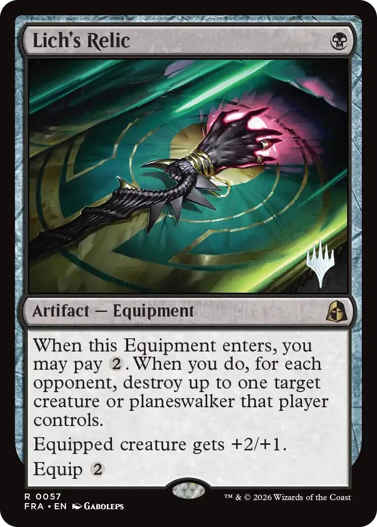 Image for Lich's Relic (Promo Pack: Reality Fracture) (57) (PPFRA) - Magic: The Gathering