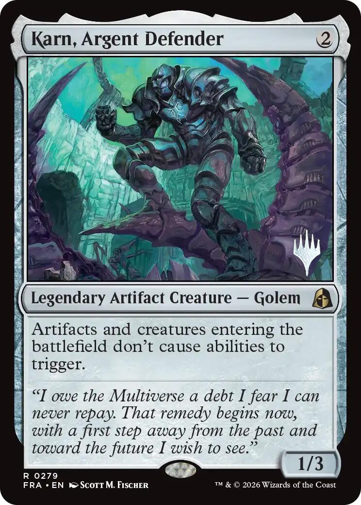 Image for Karn, Argent Defender (Promo Pack: Reality Fracture) (279) (PPFRA) - Magic: The Gathering