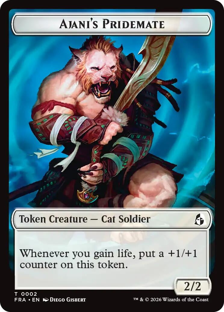 Image for Ajani's Pridemate // Ajani Resolute Double-Sided Token (Reality Fracture) (2 // 16) (FRA) - Magic: The Gathering