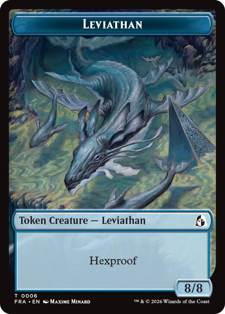 Image for Leviathan // Beast Double-Sided Token (Reality Fracture) (6 // 8) (FRA) - Magic: The Gathering